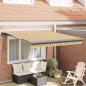 Preview: ARDEBO.de - Automatische Einziehbare Markise mit Multicolor Streifen 350x250 cm