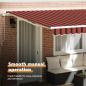 Preview: Manuelle Einziehbare Markise Orange und Braun 400x300 cm