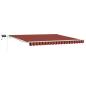 Preview: Manuelle einziehbare Markise mit LED in Orange und Braun 400x300 cm