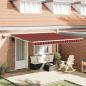 Preview: Manuelle einziehbare Markise mit LED in Orange und Braun 400x300 cm