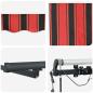 Preview: Einziehbare Markise mit LED in Orange und Braun 400x300 cm