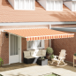 Preview: Ausziehbare Markise Gelb und Orange 400 x 300 cm