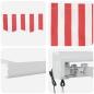 Preview: Automatische Einziehbare Markise Rot-Weiß Gestreift 400x300 cm