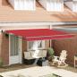 Preview: ARDEBO.de - Manuelle Einziehbare Markise Rot 400x300 cm