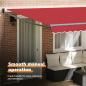 Preview: Manuelle Einziehbare Markise Rot 400x300 cm