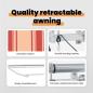 Preview: Automatische einziehbare Markise mit LED in Gelb und Orange, 400x350 cm