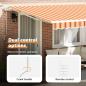 Preview: Automatische einziehbare Markise mit LED in Gelb und Orange, 400x350 cm