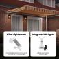 Preview: Automatische einziehbare Markise mit LED in Gelb und Orange, 400x350 cm