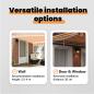 Preview: Automatische einziehbare Markise mit LED in Gelb und Orange, 400x350 cm