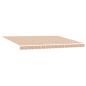 Preview: Manuelle einziehbare Markise mit LED in buntem Streifendesign 450x300 cm