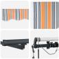 Preview: Automatische Einziehbare Markise mit LED Mehrfarben-Streifen 450x300 cm