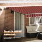 Preview: Manuelle einziehbare Markise mit LED Orange und Braun 450x350 cm