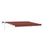 Preview: Manuelle einziehbare Markise mit LED Orange und Braun 450x350 cm