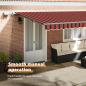 Preview: Manuelle Einziehbare Markise mit LED in Orange und Braun, 500x300 cm
