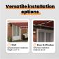 Preview: Manuelle Einziehbare Markise mit LED in Orange und Braun, 500x300 cm