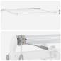 Preview: Automatische einziehbare Markise mit LED in Gelb und Orange 500x300 cm