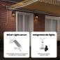 Preview: Automatische einziehbare Markise mit LED mehrfarbigen Streifen 500x300 cm