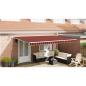 Preview: Automatische einziehbare Markise mit LED in Orange und Braun 500x350 cm