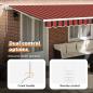 Preview: Automatische einziehbare Markise mit LED in Orange und Braun 500x350 cm