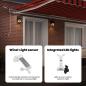 Preview: Automatische einziehbare Markise mit LED in Orange und Braun 500x350 cm