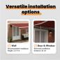 Preview: Automatische einziehbare Markise mit LED in Orange und Braun 500x350 cm