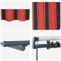 Preview: Manuelle einziehbare Markise mit LED in Orange und Braun 500x350 cm
