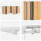 Preview: Manuelle einziehbare Markise mit LED-Multicolor-Streifen 500x350 cm
