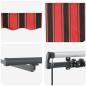 Preview: Manuelle einziehbare Markise mit LED in Orange und Braun 600x300 cm