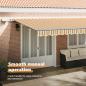 Preview: Manuelle einziehbare Markise mit LED-Multicolor-Streifen 600x300 cm