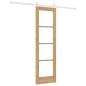 Preview: Schiebetür mit Hardware Set 61x198.5 cm aus massivem Kiefernholz
