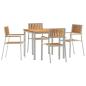 Preview: 5-teilige Garten Essgruppe Massivholz Teak