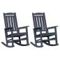 Preview: Garten Schaukelstühle 2 Stk Marineblau 70x92x107.5 cm HDPE