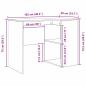 Preview: Eckschreibtisch Grau Sonoma 102x88x75 cm Spanplatte