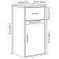 Preview: Eckschreibtisch Grau Sonoma 102x88x75 cm Spanplatte