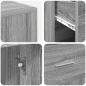 Preview: Eckschreibtisch Grau Sonoma 102x88x75 cm Spanplatte
