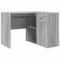 Preview: Eckschreibtisch Grau Sonoma 102x88x75 cm Spanplatte