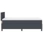 Preview: Boxspringbett mit Matratze & LED Dunkelgrau 80x200 cm Cordstoff