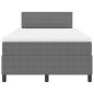 Preview: LED Boxspringbett mit Matratze Hellgrau 120x200 cm Cordstoff