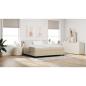 Preview: Boxspringbett mit Matratze & LED Licht Grün Grau 200x200 cm Cordstoff