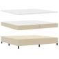 Preview: Boxspringbett mit Matratze & LED Licht Grün Grau 200x200 cm Cordstoff