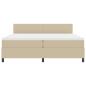 Preview: Boxspringbett mit Matratze & LED Licht Grün Grau 200x200 cm Cordstoff