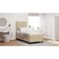 Preview: LED Boxspringbett mit Matratze Hellgrün Grau 100x200 cm Cord