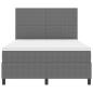 Preview: Boxspringbett mit Matratze & LED Licht Grau 140x200 cm Corduroy-Stoff