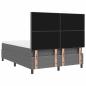 Preview: Boxspringbett mit Matratze & LED Licht Grau 140x200 cm Corduroy-Stoff