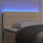 Preview: LED Kopfteil Linien-Design Creme 80 cm Stoff