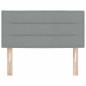 Preview: LED Kopfteil Linien-Design Hellgrau 90 cm Stoff