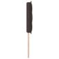 Preview: LED Kopfteil Linien-Design Dunkelbraun 90 cm Stoff