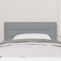 Preview: LED Kopfteil Linien-Design Hellgrau 100 cm Stoff