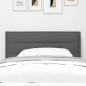 Preview: LED Kopfteil Linien-Design Dunkelgrau 100 cm Stoff