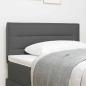 Preview: LED Kopfteil Linien-Design Dunkelgrau 100 cm Stoff